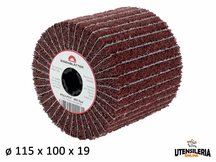 Rulli Mix in fibra di nylon alternata 115x100mm grana 60-180 (1pz) Prezzo Ridotto