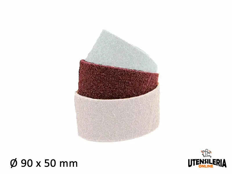 Nastri abrasivi grana media rosso 90x50mm (4pz) Spedito Oggi
