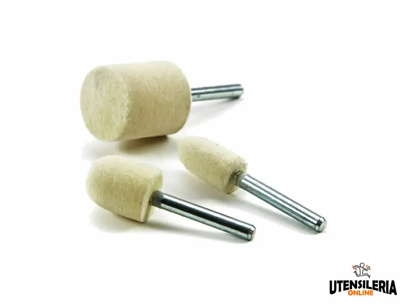 Punte in feltro lucidanti MINI MAX 20x25mm attacco 6mm (10pz) Non Perdere