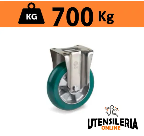 Direttamente Dal Produttore Ruota TR-ROLL con supporto pesante fisso P portata 700Kg 62ER