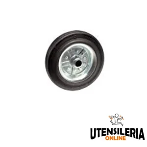 Ruota in gomma nera 81 ROCARR cuscinetti a rulli portata max 400Kg Promozione
