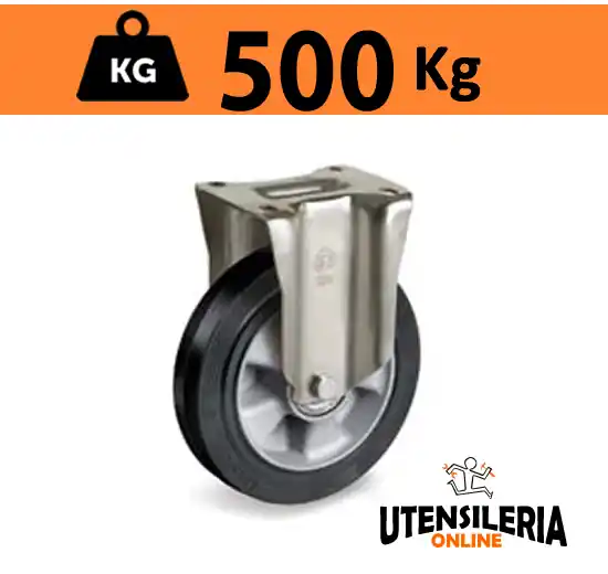 A Buon Prezzo Ruota SIGMA ELASTIC 72AL per cassonetti supporto fisso 200X50 500Kg