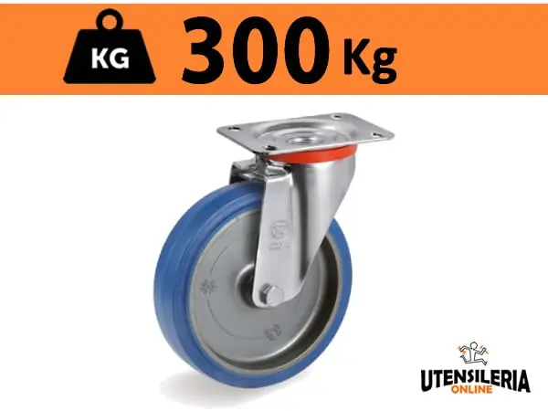 Pagamento Sicuro Ruota SIGMA ELASTIC 73 supporto NL rotante a piastra max 300Kg