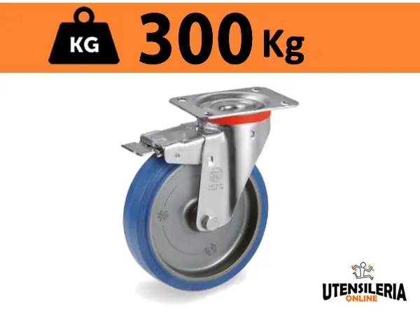 Ruota SIGMA ELASTIC 73 supporto bloccaggio anteriore max 300Kg Miglior Prezzo