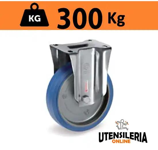 Ruota SIGMA ELASTIC 73 supporto INOX NLX fisso max 300Kg Saldi