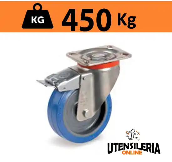 Occasione Ruota SIGMA ELASTIC 73 supporto P con freno anteriore max 450Kg