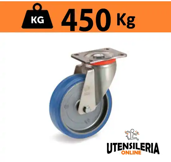 Ultime Pezzi Ruota SIGMA ELASTIC 73 supporto P pesante rotante max 450Kg