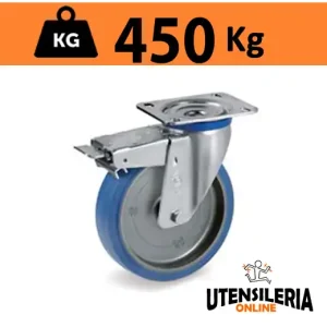 Offerta Speciale Ruota SIGMA ELASTIC 73 con rullo supporto M con freno max 450Kg