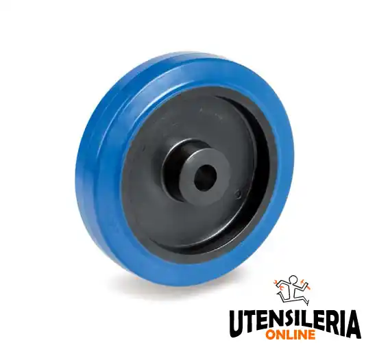 Miglior Prezzo Ruote gomma elastica in poliammide 6 foro a boccola serie 73AE