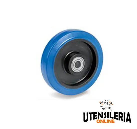 Ruote gomma elastica in poliammide 6 con cuscinetto serie 73AE Bestseller