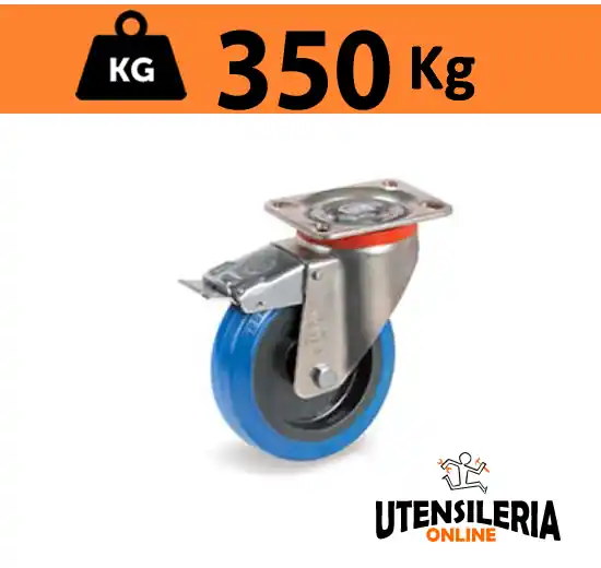 Soddisfatti O Rimborsati Ruota gomma elastica 73AE supporto Pesante freno anteriore 350Kg