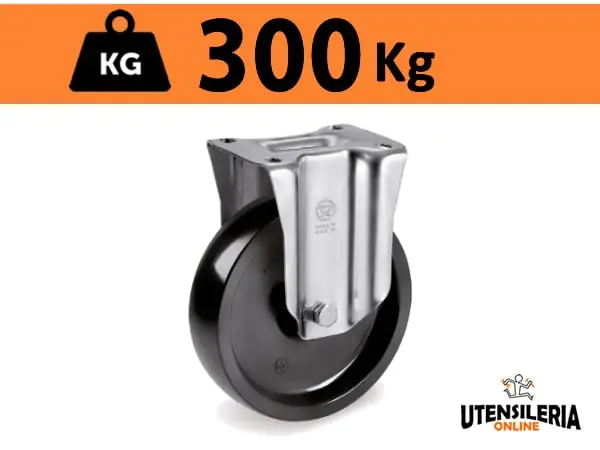 Ruota termoindurente 67 supporto leggero NL fisso max 300Kg Promozione Esclusiva