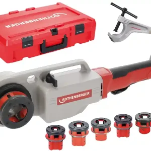 Rothenberger filiera a batteria Supertronic 2000E AMPShare con testine BSPT 1/2-2" Promo Stagionale