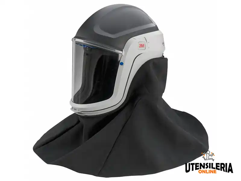 Offerta Limitata Elmetto di sicurezza 3M Versaflo M-407 con mantella resistente alla fiamma