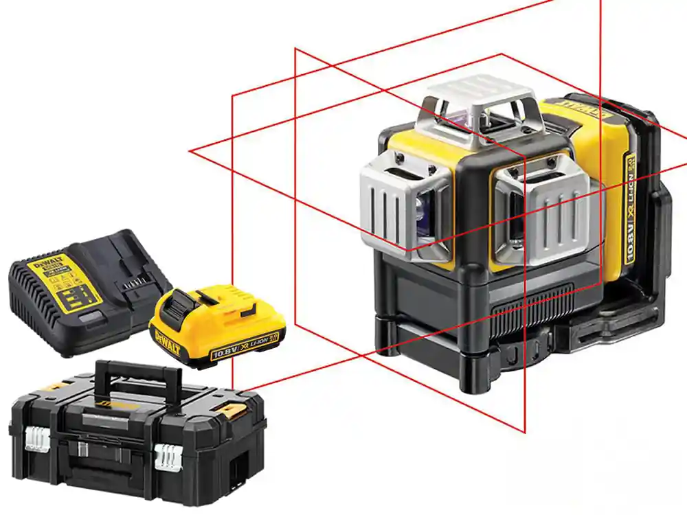 Nuovo Arrivo Laser 3 linee 360 gradi 15m DeWalt XR Litio 10,8V raggio ROSSO