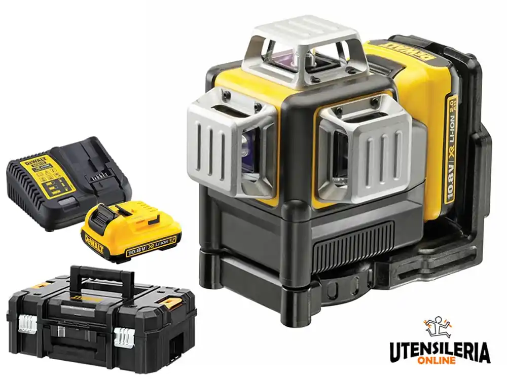 Laser 3 linee 360 gradi 30m DeWalt XR Litio 10,8V raggio VERDE Prezzo Basso