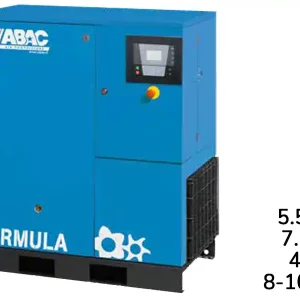 Compressore rotativo a vite ABAC Formula 5,5kW velocità fissa, 8-10 bar Reso Gratuito
