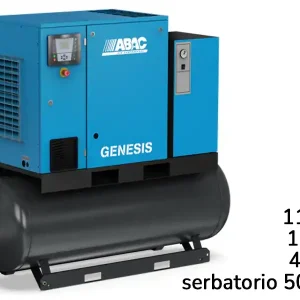 Compressore ABAC Genesis IE 11kW velocità variabile con essiccatore su serbatoio 500lt Offerta Lampo