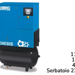 Compressore rotativo a vite ABAC Genesis 11kW velocità fissa su serbatoio 270lt Ordina Subito