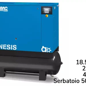 Compressore rotativo a vite ABAC Genesis 18.5kW velocità fissa su serbatoio 500lt Miglior Prezzo