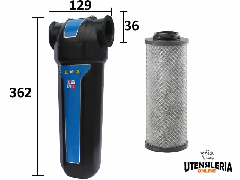 Ultimissimo Modello Filtro a carboni attivi odori e vapori AF400 grado CF OMI 6667 l/min