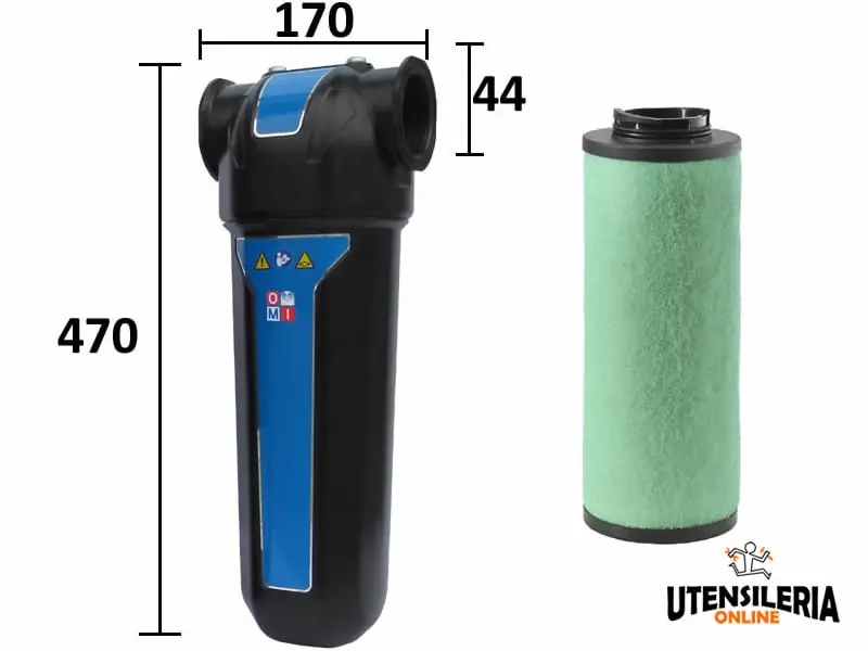 Filtro disoleatore alta efficienza AF800 grado HF OMI 13333 l/min Più Venduto