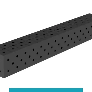 Ultima Occasione Blocco di collegamento 1500x200x200mm SteelEco GPPH, spessore 8mm, fori 16mm griglia diagonale