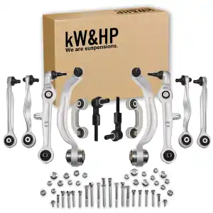 Non Perdere KIT 12PZ BRACCI BRACCETTI OSCILLANTI SOSPENSIONE ANTERIORE PER AUDI A4 / A4 AVANT DAL 2001 AL 2004