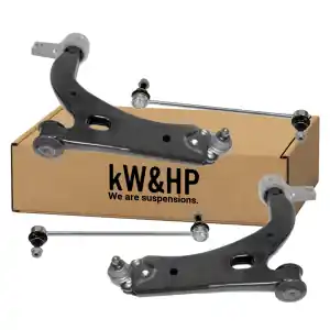 KIT 4PZ COPPIA BRACCI BRACCETTI ANTERIORI E BIELLETTE COMPATIBILE CON FORD FIESTA V, FUSION Prezzo Ridotto