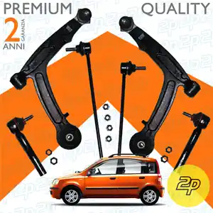 Occasione PREMIUM QUALITY KIT COMPLETO BRACCI SOSPENSIONE FIAT PANDA (169) DAL 2003 AL 2011 6 PEZZI