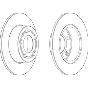 FERODO Disco freno PREMIER Assale posteriore, Ø 232mm, Pieno DDF929 Professionale