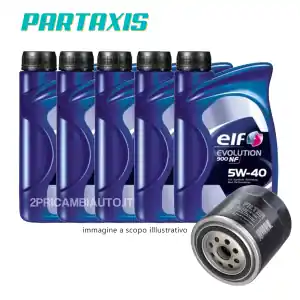 Occasione Imperdibile KIT TAGLIANDO COMPLETO DI FILTRO OLIO + 5 LITRI ELF 5W-40 PER CLIO III SERIE 1.5 DCI