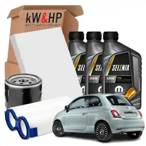 KIT TAGLIANDO 3 FILTRI + 3LT SELENIA ECO2 0W20 PER FIAT 500 1.0 MILD HYBRID IBRIDA Compra Oggi Stesso