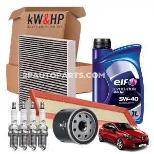 KIT TAGLIANDO 3 FILTRI + 4 CANDELE + 4 LITRI OLIO ELF 5W40 PER RENAULT CLIO IV 1.2 16V 54 KW, 73 CV Compra Online