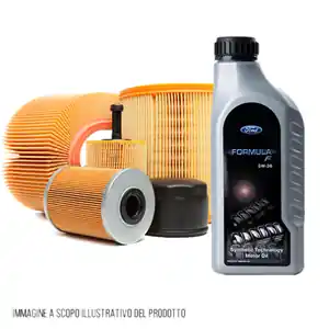 KIT TAGLIANDO 4 FILTRI + 4 LITRI OLIO MOTORE FORD MOTORCRAFT 5W30 PER FORD FIESTA V (JH_, JD_) 1.4 TDCi Spedito Oggi