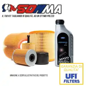 KIT TAGLIANDO 4 FILTRI + 4 LITRI OLOI MOTORE FORD MOTORCRAFT 5W30 PER FORD FUSION V (JU_) 1.4 TDCi Sconto