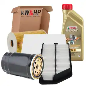 KIT TAGLIANDO 4 FILTRI + 5 LITRI CASTROL_5W30 PER HYUNDAI IX35 KIA SPORTAGE III 1.7 CRDi Scelto Dai Clienti