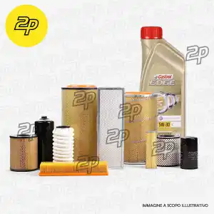 KIT TAGLIANDO 4 FILTRI + 5 LITRI OLIO CASTROL EDGE 5W30 PER Audi/A3 (8P1)/1.9 TDI 77 KW, 105 CV Nuovo Arrivo