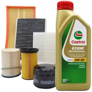 KIT TAGLIANDO 4 FILTRI + 5 LITRI OLIO MOTORE CASTROL 5W30 AUDI A4, A4 AVANT 2.0 TDI Ultime Pezzi