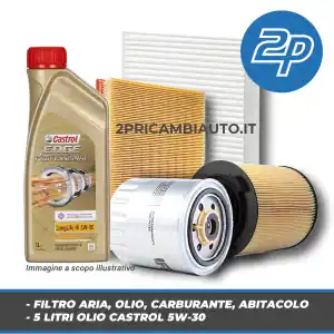 KIT TAGLIANDO 4 FILTRI + 5LT CASTROL 5W30 PER MERCEDES CLASSE B W246 B200 1.8 CDi Novità