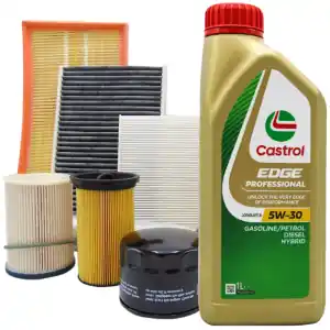 KIT TAGLIANDO 4 FILTRI + 5LT OLIO MOTORE CASTROL 5W30 PER AUDI A4 2.0 TDI, A5 2.0 TDI, Q5 2.0 TDI Professionale