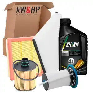 Saldi KIT TAGLIANDO COMPLETO FILTRI+ OLIO SELENIA 0W-20 JEEP RENEGADE 1.6 DIESEL 88KW 120CV