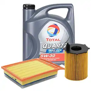 Olio motore per auto TOTAL QUARTZ INEO ECS 5W30 5 litri, con Filtro olio e Filtro aria (529E/082) Direttamente Dal Produttore