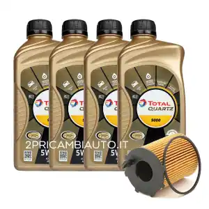 Olio motore TOTAL QUARTZ 9000 5W40 4 litri + Filtro olio 5W405670/fo Popolare