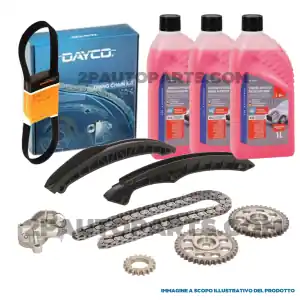 KIT CATENA DISTRIBUZIONE E CINGHIA SERVIZI PER SKODA FABIA VW POLO 1.2 12V CGPA CGPB CGPC Quantità Limitata