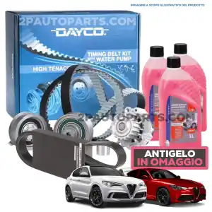 Prezzo Di Fabbrica KIT CINGHIA DISTRIBUZIONE + POMPA ACQUA CINGHIA SERVIZI ANTIGELO PER ALFA ROMEO STELVIO GIULIA 2.2D