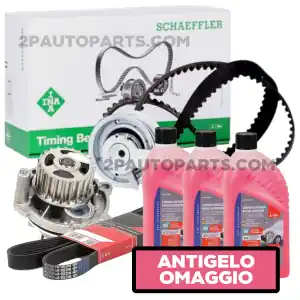 KIT DISTRIBUZIONE POMPA ACQUA CINGHIA SERVIZI E ANTIGELO OMAGGIO PER AUDI A4 B7 2.0 TDI Compra Oggi Stesso