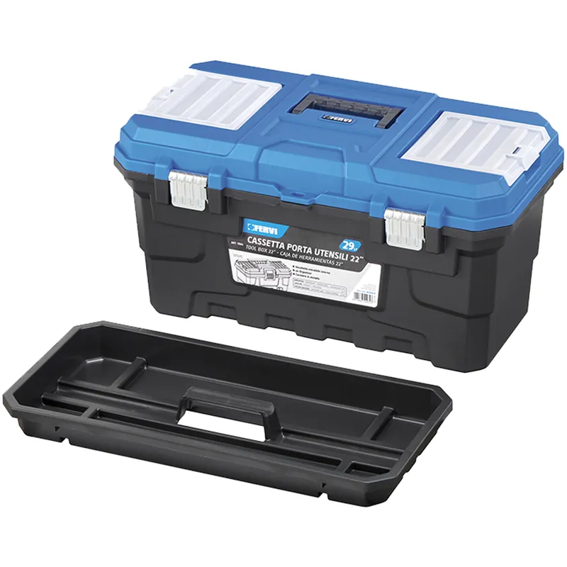Saldi Cassetta Porta Utensili FERVI in Plastica 2 Organizer Ceniere Metallo Vassoio Interno Rimovibile (Venduta VUOTA) serie TB