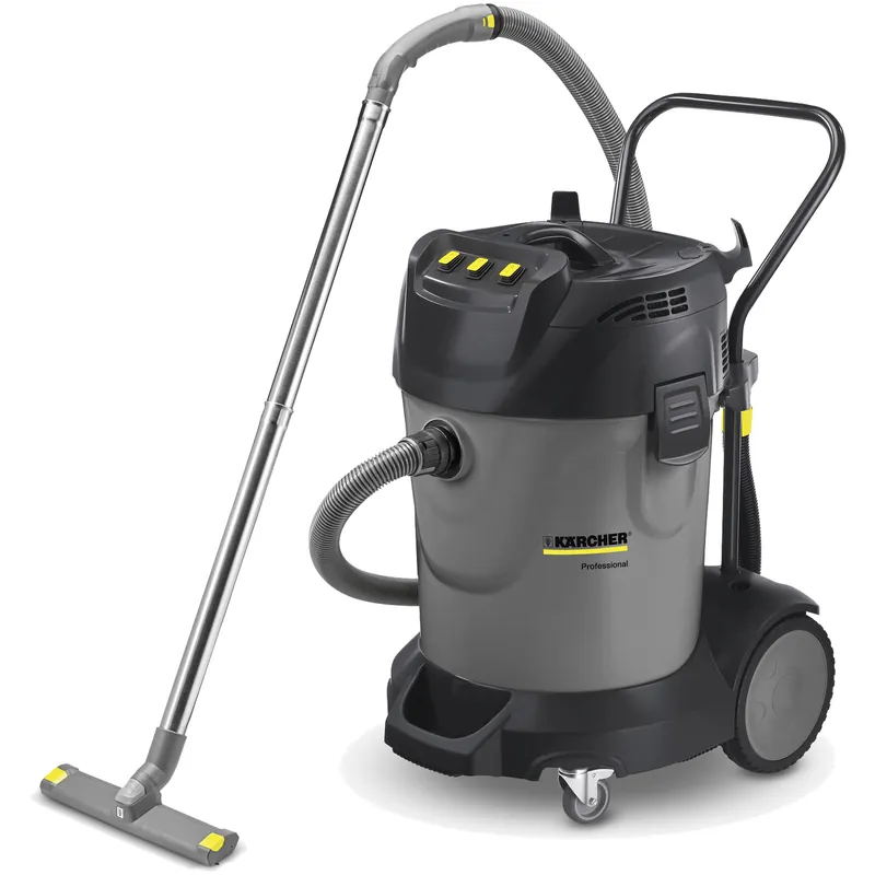 Aspiratore Solidi e Liquidi Professionale KÄRCHER Bidone Aspiratutto da 70 Litri con Triplo Motore, Elevata Potenza di Aspirazione, Tubo di Scarico e Accessori Inclusi per Officine, Industria, Cantieri e Pulizie Intensive modello NT 70/3 Offerta Del Giorno