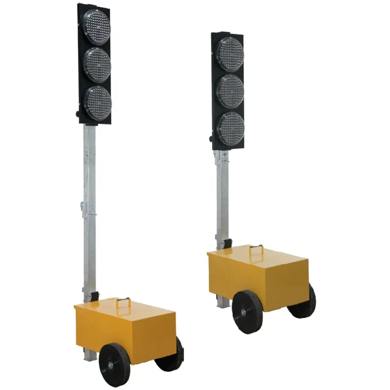 Prezzo Scontato Coppia Semaforica a LED per Cantiere Stradale SISAS Mobile con Ruote Semaforo Segnaletica modello L8221C